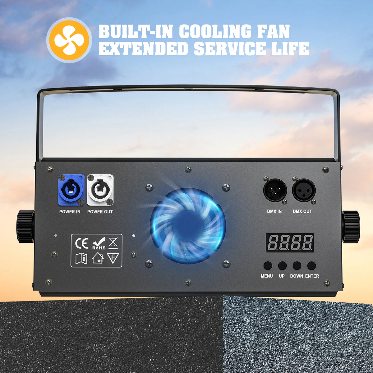 4-Pack 200W COB LED Par Light (2x100W 2-Eye Blinder) - 2-in-1 Cool & Warm White DMX Stage Lighting for Party, Bar & DJ Events
