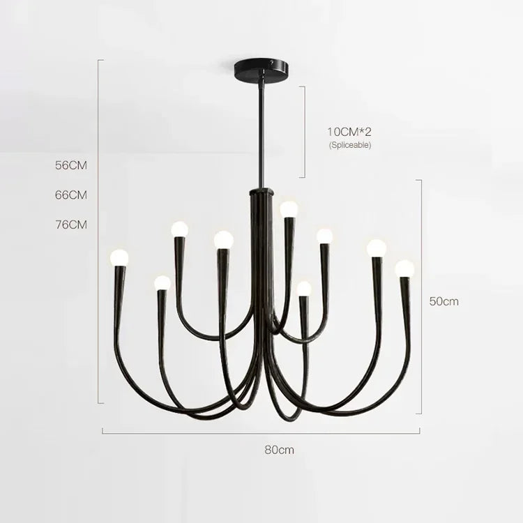 Modern French Classic Design Branch Chandeliers for Living Dining Room Bedroom Hanging Pendant Lamp Medieval Lighting Fixtures