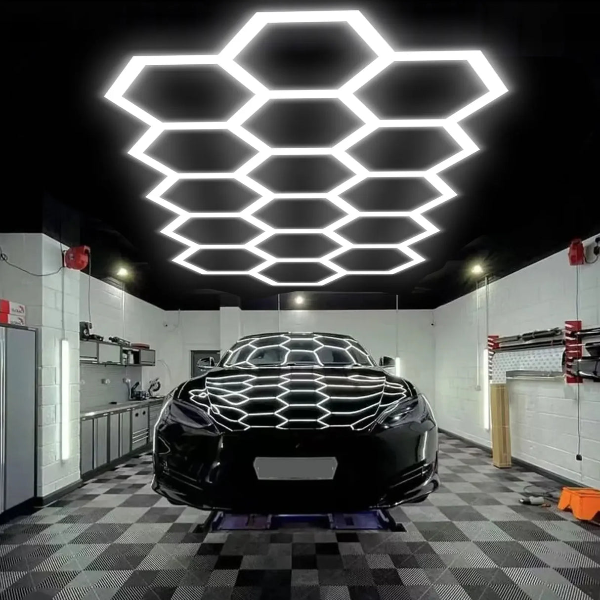 LED Hexagon Light Garage Lamp Lighting Tube AC85-265V Ceiling Lights LED Lighting Aluminum Safety For Garage Factory Market GYM