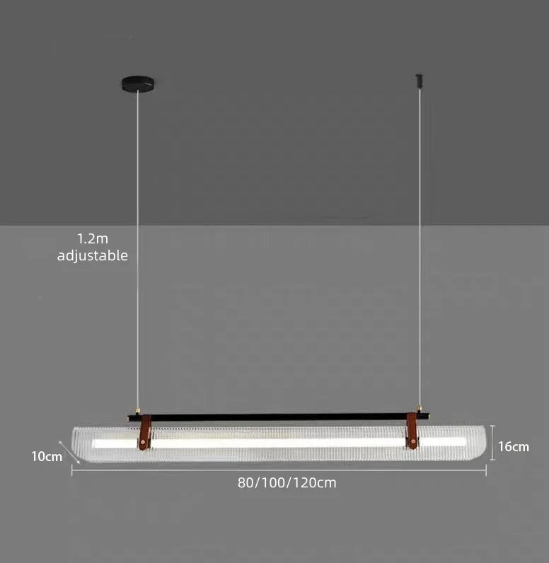Nordic Modern Minimalist Acrylic Strip Pendant Light Dining Room Study Exhibition Hall Bar Counter Hanging Lamp Lighting Fixture
