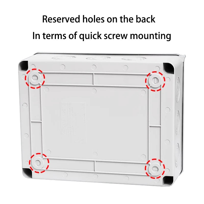 HT Series IP65 Waterproof Electrical Distribution Box (2/3/5/8/12/15/18/24 Way) - PC Plastic Outdoor Junction & Circuit Breaker Switch Box