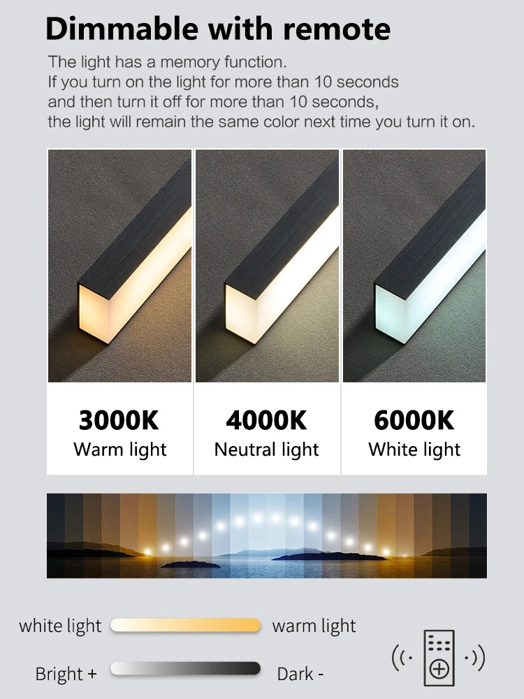 Dining room chandelier Nordic modern lamp dining table bar lamp restaurant lights kitchen lights office company led strip lamps