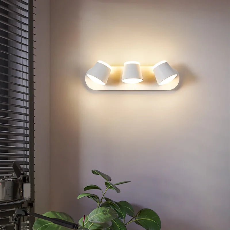 Modern Wall Sconces ,Led Wall Light 330 degrees swivel, 6500k White Light 3000K Light Up Downlight, Aluminum alloy Wall Light