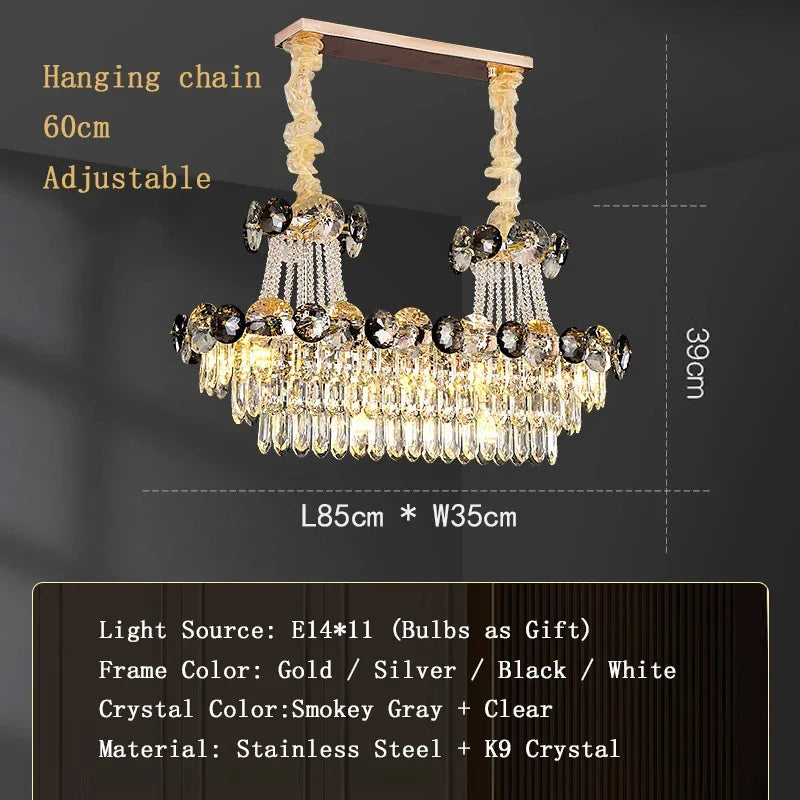 2025 Modern Large Luxury Living Room Chandeliers for Staircase Designer Crystal Pendant Lamps Home Decor Lighting Lustre Fixture