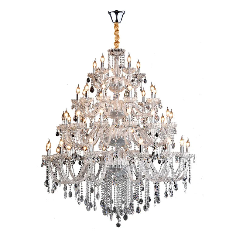 Extra Large Crystal Chandelier Lighting Top Grade K9 Crystals Hotel Large Lights For Villa Foyer 110v-220v Luxury 3/4 Layers