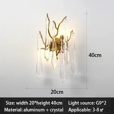 2025 Modern Gold Crystal Chandelier Living Room High Ceiling Luxury Big Lustres Aluminium Crystal Tree Branch Chandelier Lights