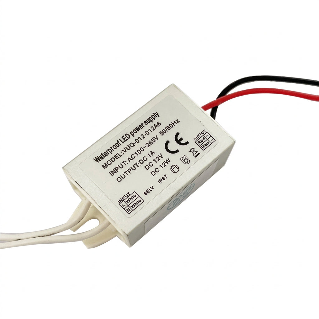 Waterproof IP67 LED Spot Transformer Power Supply: 12W, 20W, 60W, 100W - 220V to 12V Driver