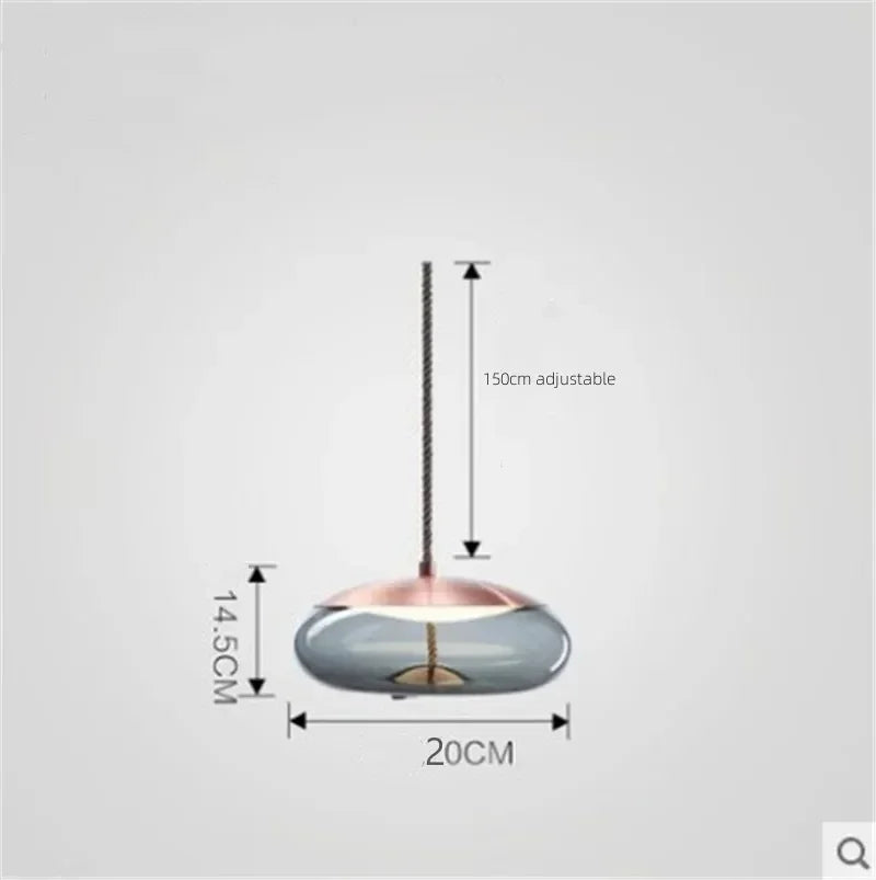 Nordic Designer Glass Pendant Lamp - Postmodern Luxury Single Head Light