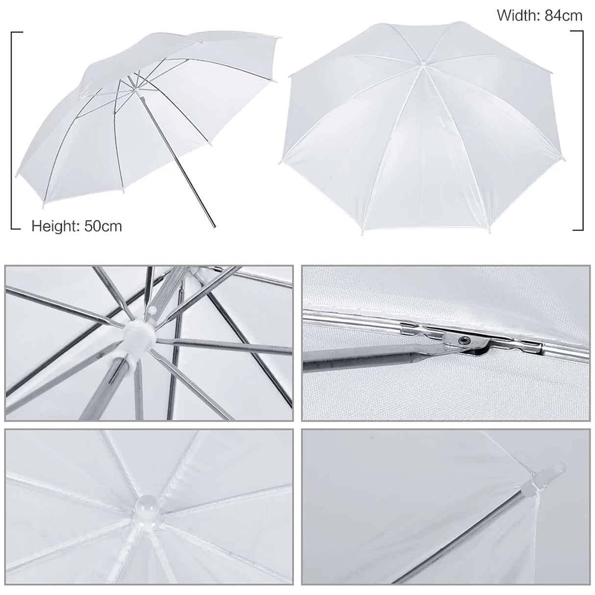 RU CZ Andoer Studio Light Kit Softbox Lighting 45W LED Light Bulb/50x70cm Softbox/33"White Umbrella for Photo Live Streaming