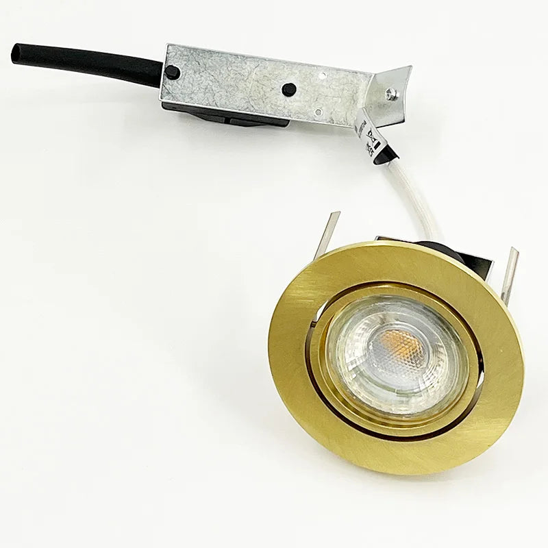 Anti-Glare LED Recessed Ceiling Spotlight - Dimmable Gold COB Downlight