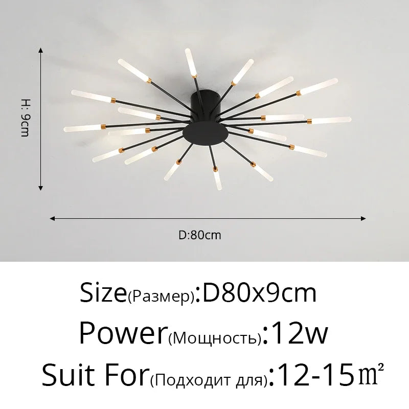 Modern Rotating Pen Tip LED Ceiling Light - Creative Sculptural Art Chandelier