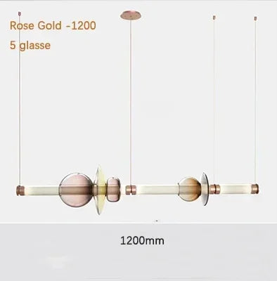 Scott Luna Chandelier Postmodern italian design lamps replica led light glass long tube lamp Bedroom Living Room bedside lamp