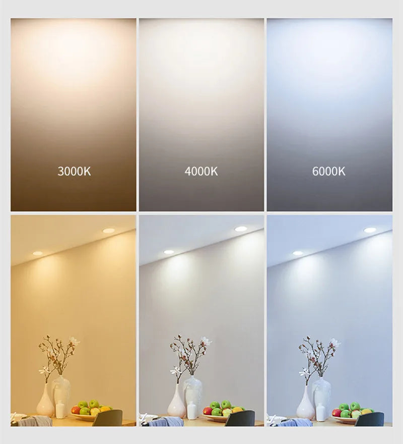 Nordic Square LED Downlight - 10W 20W Recessed Ceiling Spotlight AC110V 220V