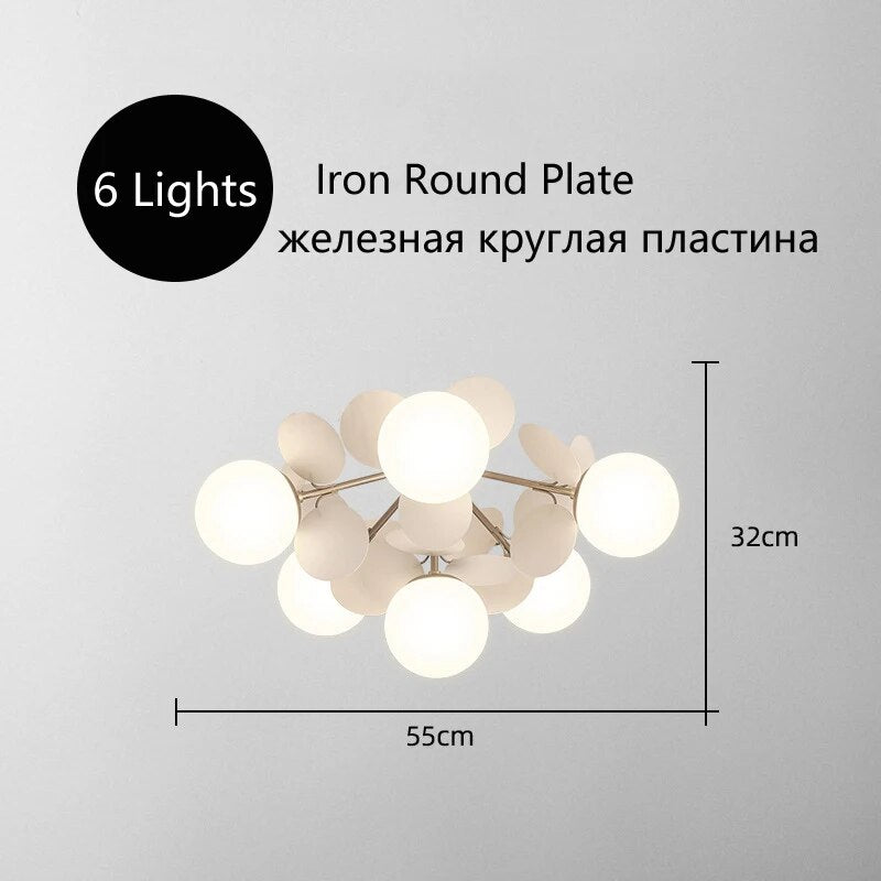 Nordic Kids Bedroom LED Chandelier Light Living Room Hanging Lamp Ceiling Mounted Light For Study Room Bar Aisle Home Decoration