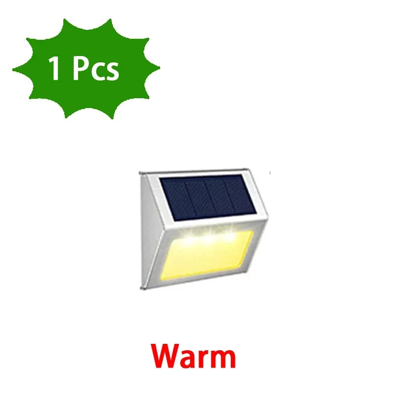 Stainless Steel Solar LED Deck Lights - Waterproof Outdoor Step & Stair Lamp for Backyard, Fence & Patio Pathway