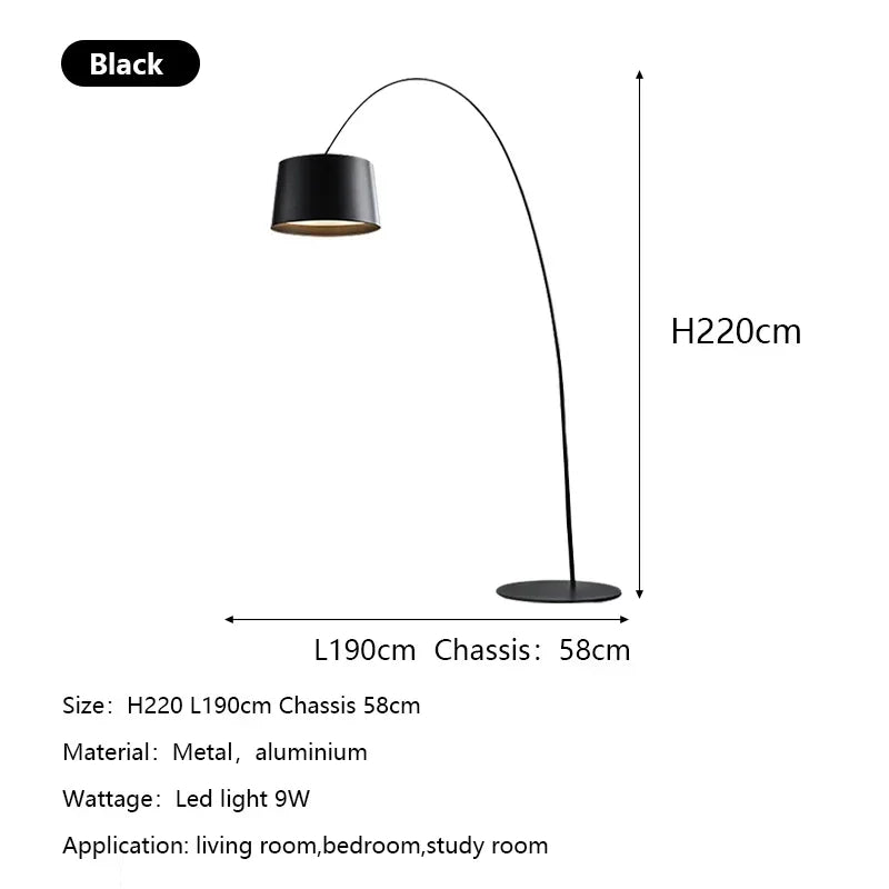 Nordic Minimalist Floor Lamp Creative Living Room Sofa Edge Light Italian Study Bedroom Vertical Reading Home Lighting Fixture