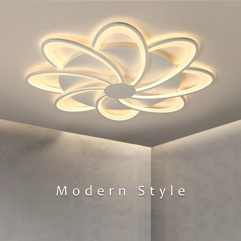 Creative Modern LED Chandelier Creative Living Room Bedroom Dining Room Kitchen Bedroom Ceiling Light White Design Indoor Lamp