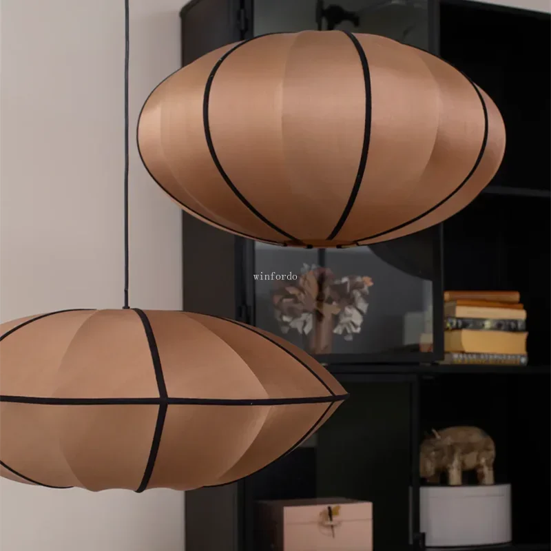 Vintage Danish Cloth Pendant Light - Rustic Fabric E27 Ceiling Hanging Lamp Fixture for Living Room, Dining Room & Bedroom