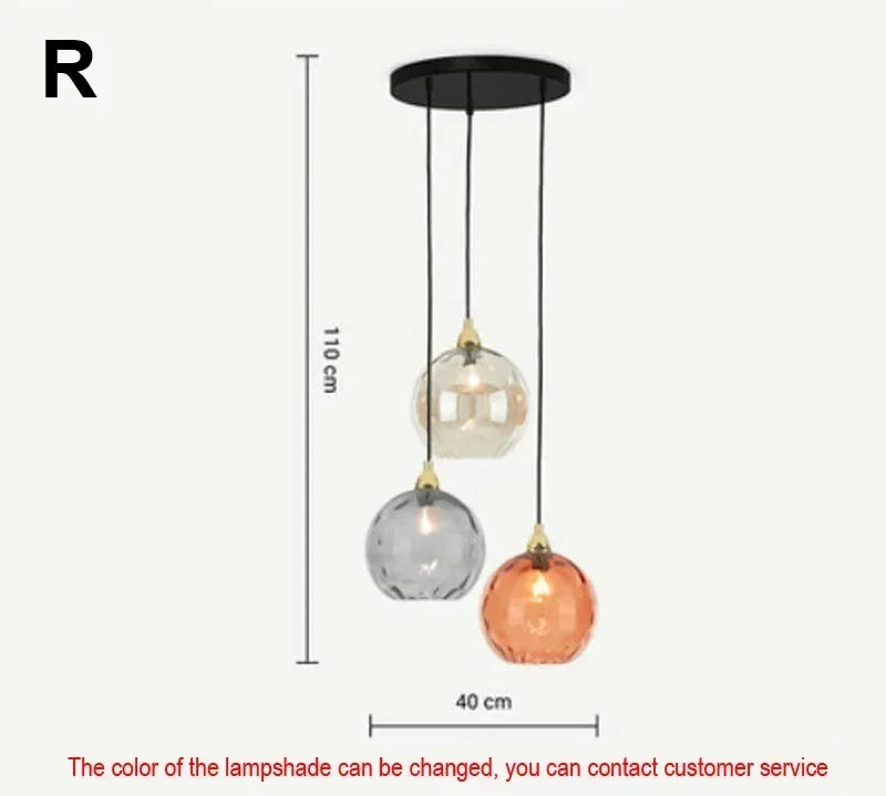 Designer Stained Glass Chandelier For Living Room Restaurant Classical Color Hanging Lamp Fixture Bedroom