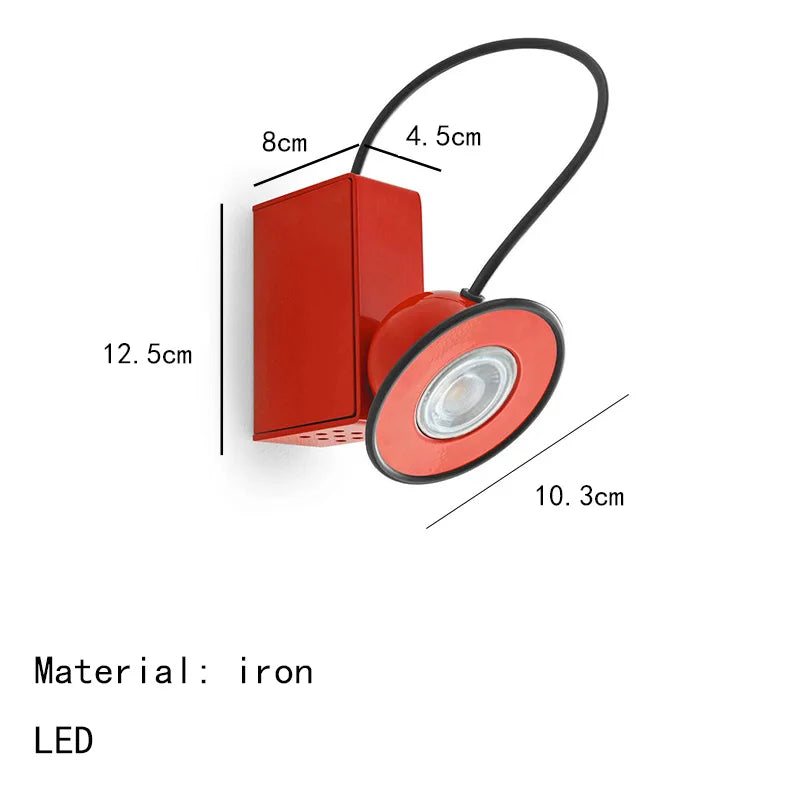 LED Wall Light Black Red Green White Body Lamp Magnetic Attraction For Bedroom Parlor Office Studio Stairs