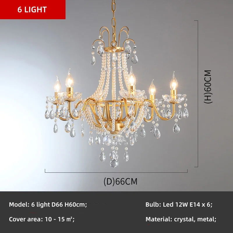 American Black Candle LED Chandelier - Luxury Crystal Pendant for Stairs