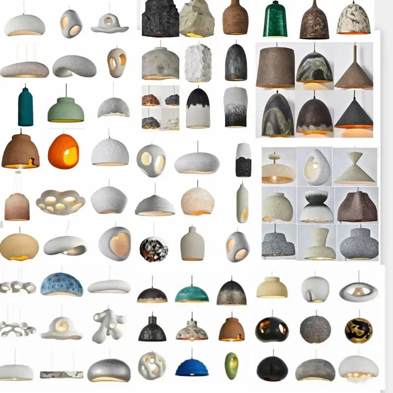 Nordic Bar Wabi Sabi E27 Led Pendant Light Loft Minimalism Led Hanging Lamp Cord Suspend Lamp for Bar Restaurant Lamp Fixtures