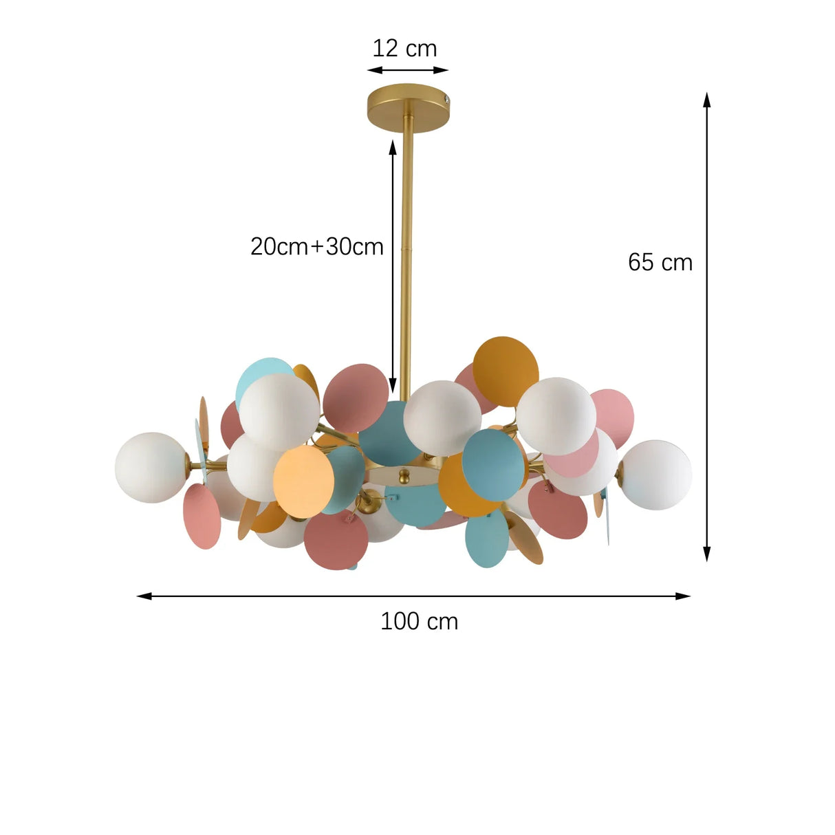 Pendant Lamp Glass Ball Ceiling Hanging Light Suspension for Bedroom Dining Living Room Kitchen