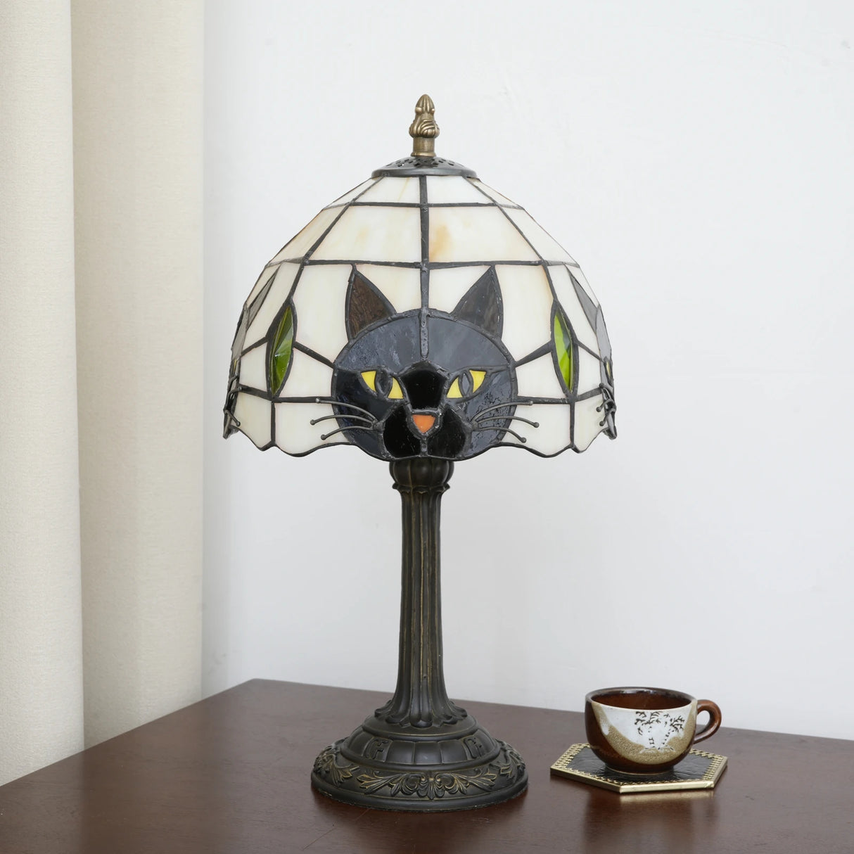 Black Cat Table Lamp for Bedroom Nightstand Decor,Animal Nursery Bedside Lamp for Kid Study Room,Cute Desk Lamp for Girl Room