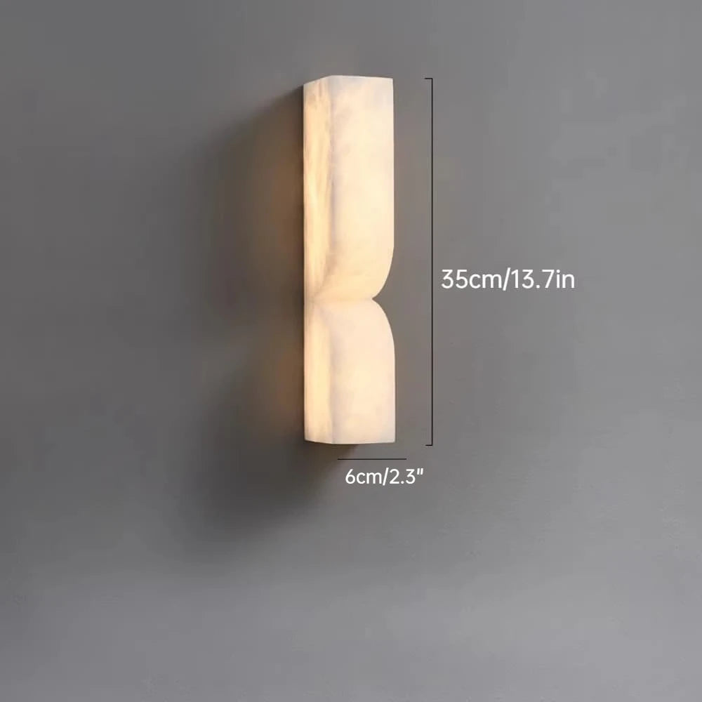 Spain Natural Marble Alabaster Wall Lamp Living Room Background Wall Bedroom Bedside All Copper Wall Lamp Alabaster Lighting