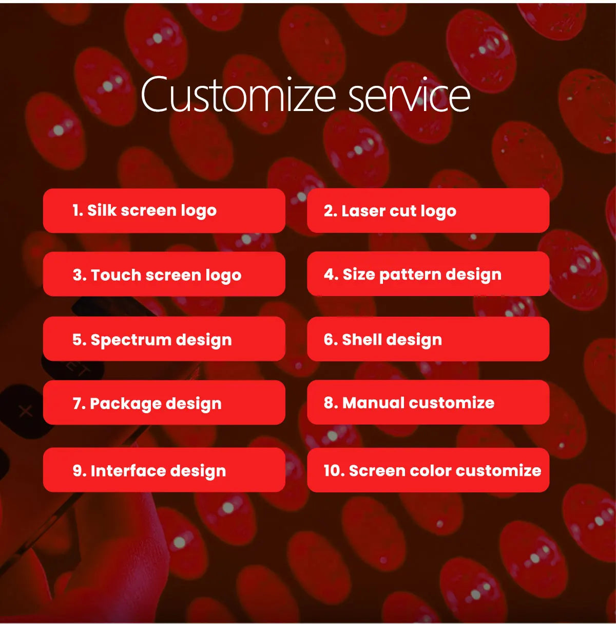 Red Light Therapy OEM/ODM 5 Wavelengths Pulse Model Full Body Use 300-3600W Infrared PDT Touch Screen LED Red Light Therapy Panel Device