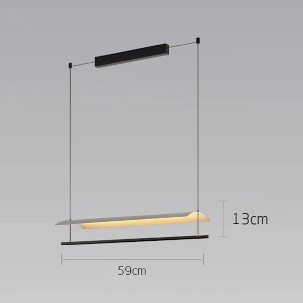 Nordic Minimalist Modern Metal LED Long Pendant Light for Living Room Dining Room Indoor Home Decoration Lighting Fixtures