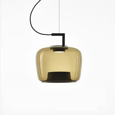 Nordic Glass Pendant Light - Minimalist Art Hanging Lamp for Bedroom & Bedside