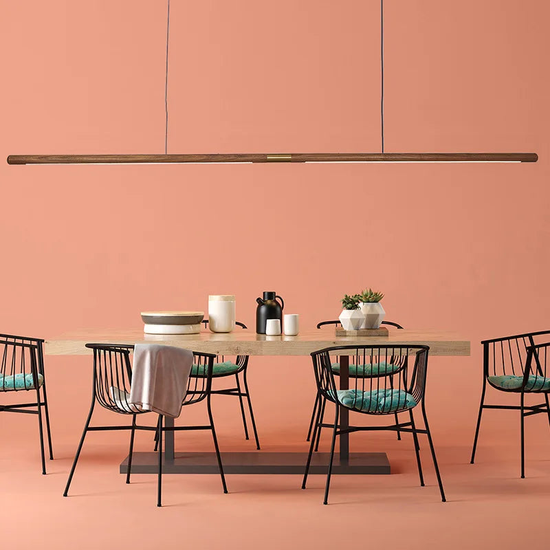 Walnut Internet Celebrity Chandelier Modern Restaurant Light New Chinese Living Room Light