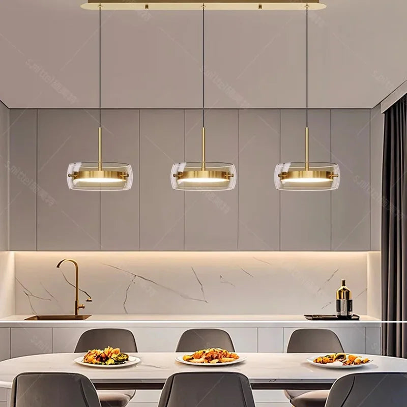 Modern LED Ring Pendant Light - Luxury Halo Chandelier for Living & Dining Room