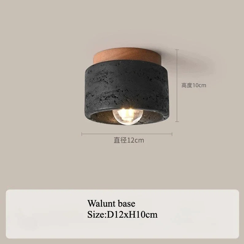 Travertine Stone LED Ceiling Lamp Aisle Corridor Light Fixture For Living Room Dining Room Bedroom Decor Chandelier Ceiling Lamp