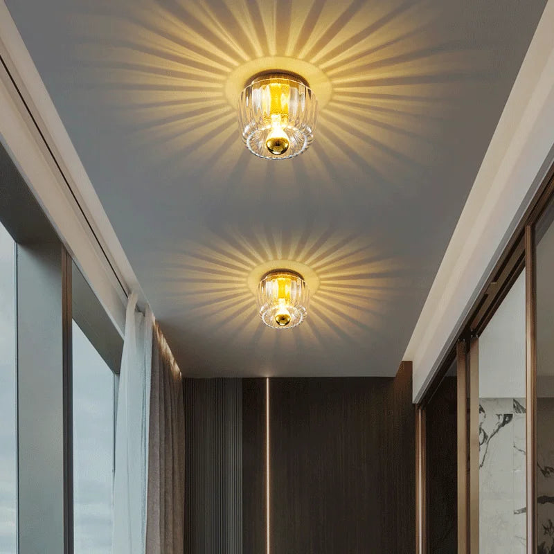 Indoor Glass Wall Decors Sconce Restaurant Bar Decoration Lights Ceiling Lamp For Living Room Corridor Aisle LED Chandelier