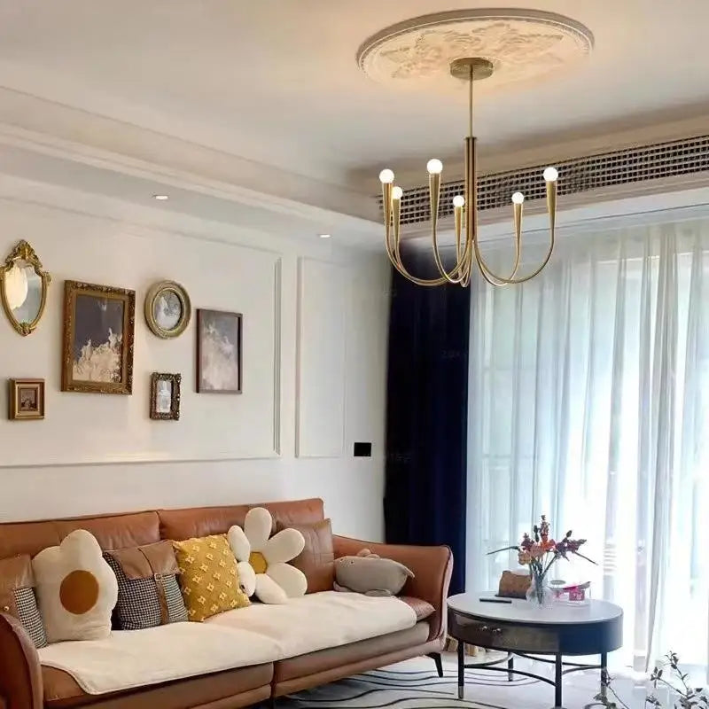 Modern French Classic Design Branch Chandeliers for Living Dining Room Bedroom Hanging Pendant Lamp Medieval Lighting Fixtures