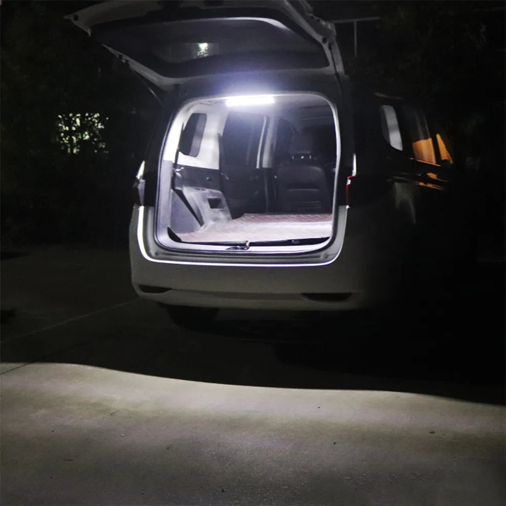 12V 72LED Car Interior Light Strip Bar Lamp Van Bus Caravan On/Off Switch 4.5W Car Trunk Lamp Led Luggage Compartment Light