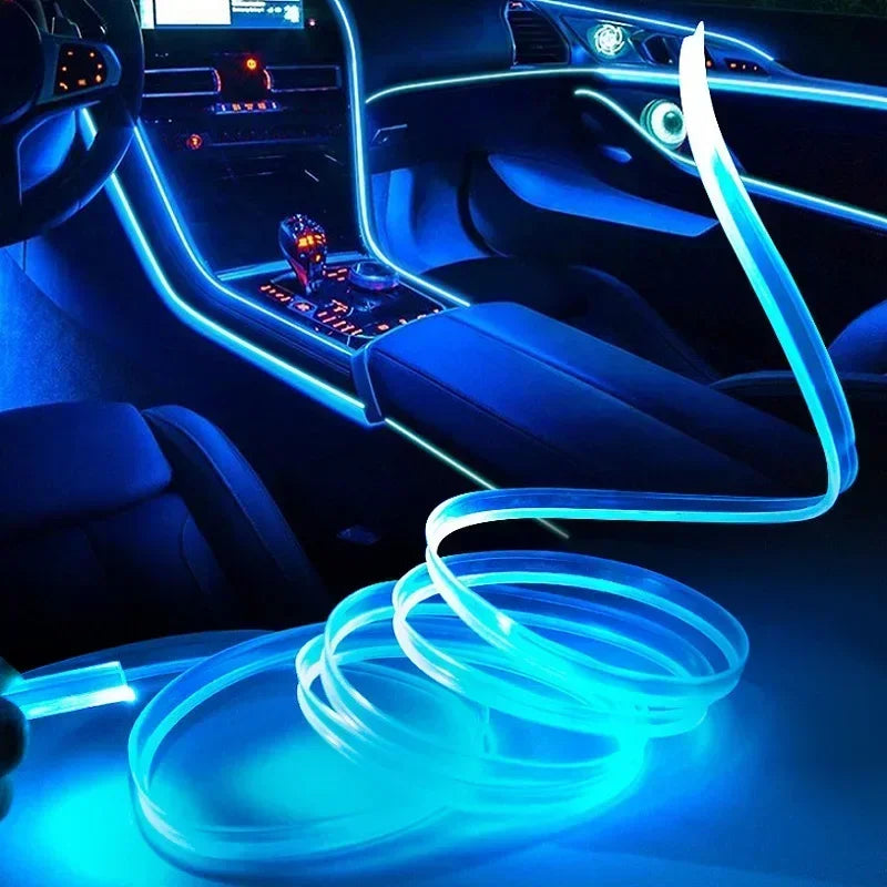 3M Car Interior LED Decorative Lamp - EL Wiring Neon Strip for Auto DIY