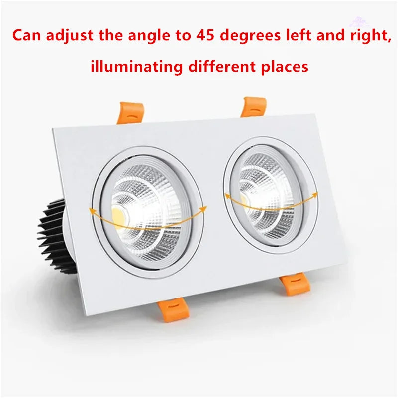 Anti-Glare Recessed Dimmable LED Downlight 9W12W15W18W24W30W COB Ceiling Lamps Spot Light Epistar Chip AC90-260V Indoor Lighting
