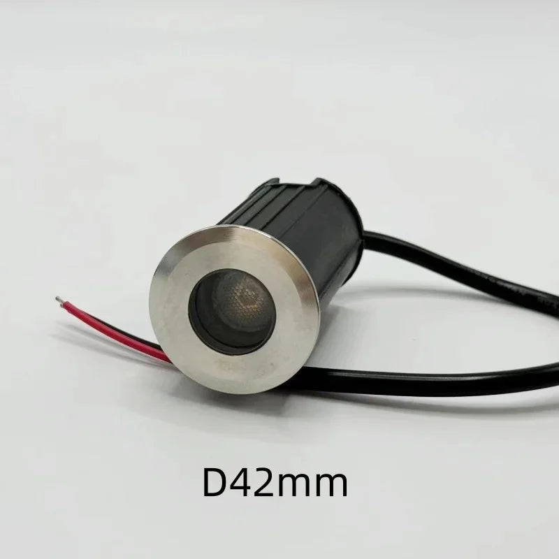 DC12V 24V LED Mini Underwater Light IP68 Waterproof Underground Lamp Spotlight Stainless Steel for Pool Stair Step Pathway Deck