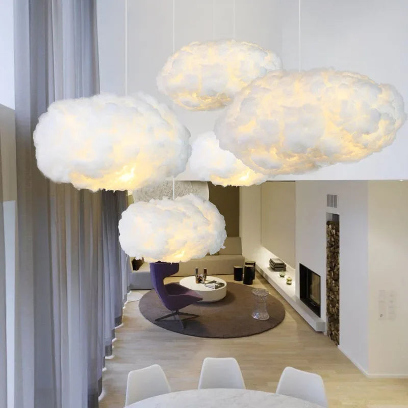 Cloud Pendant LED Light - Dreamy Hanging Chandelier for Kids Room & Nursery
