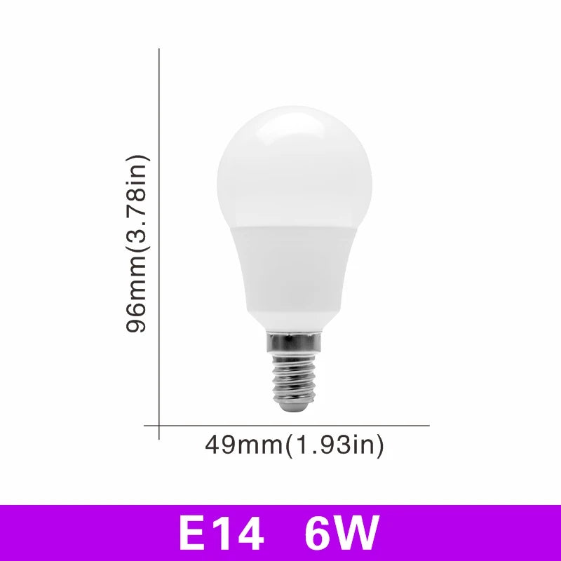 E27 E14 LED Bulb 20W 18W 15W 12W 9W 6W 3W Lampada LED Light AC 220V-240V Bombilla Spotlight Lighting Cold/Warm White Lamp