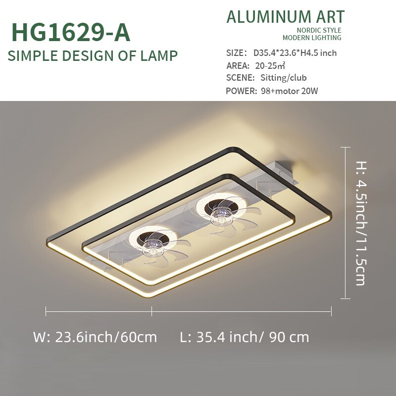 Nordic LED Ceiling Lights with Fan Remote Control for Bedroom Decor Ventilador Living Room Ceiling Fan Lighting
