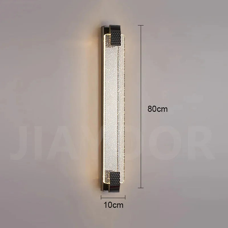 Luxury Modern LED Wall Lamp (Gold/Black) - Decorative TV Background Sconce & Bedside Light Fixture for Living Room & Bedroom
