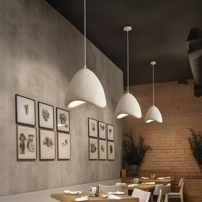 Nordic Dining Room Wabi Sabi Pendant Lights Led Hanging Lighting Minimalism Suspend Bedroom Home Decor Indoor Lamps Fixtures