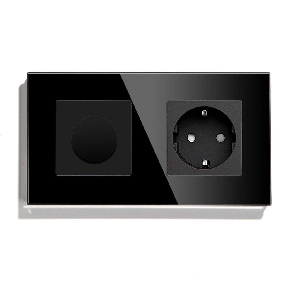 Dimmer Light Switch Rotary Knob Glass Mechanical LED Dimmable Wall Mounted Switches EU Standard Switches