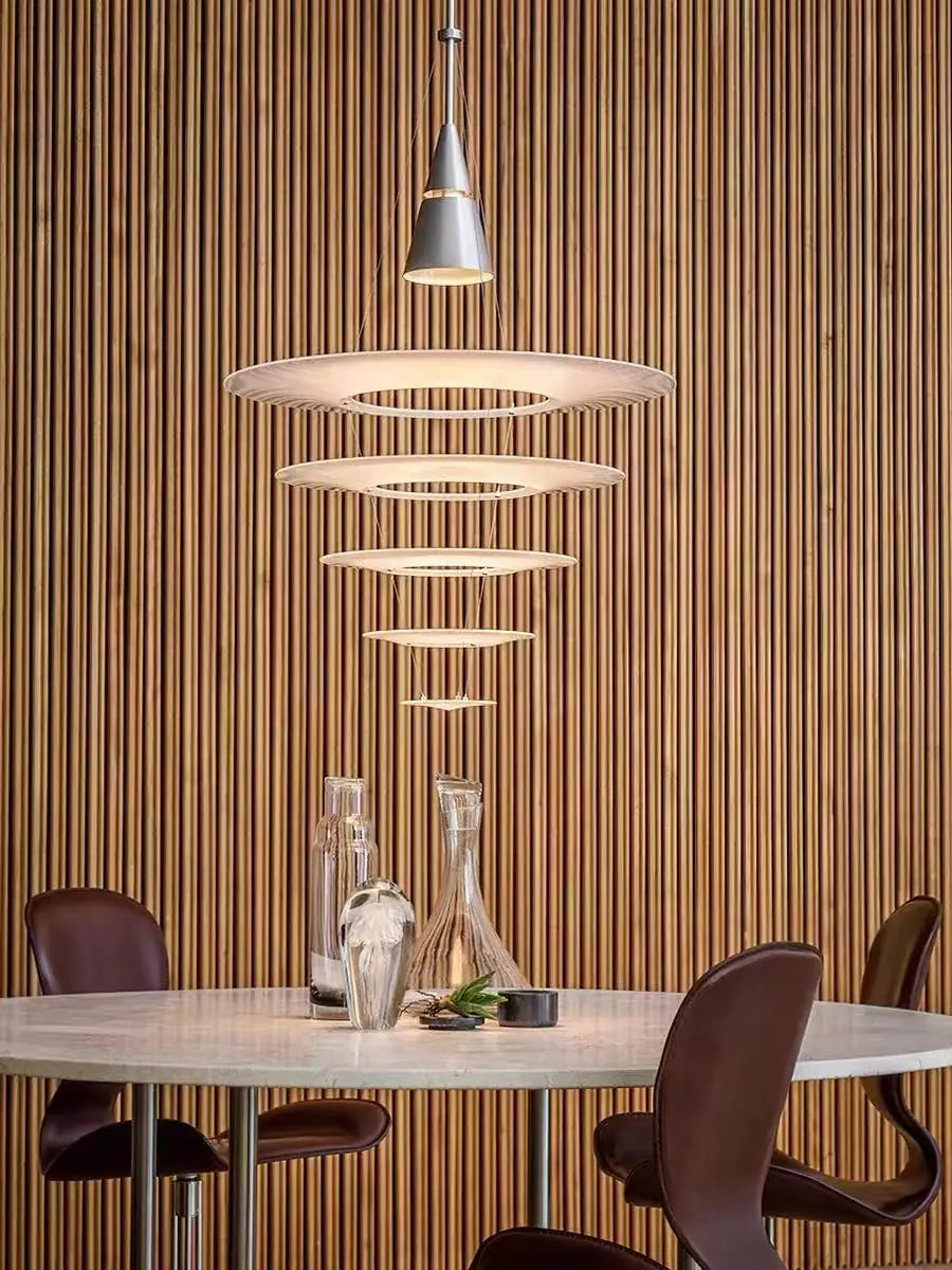 Denmark Louis Poulsen Enigma Pendant Lights Acrylic Slice Ripple Art Creative Lamps for Living Room Home Decoration Chandeliers