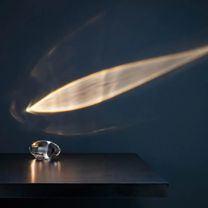 Italian Designer "Eye of the Sky" Table Lamp - Crystal LED Projector Light