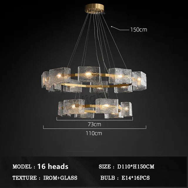 2025 New Creative Crystal Chandelier Modern Luxury Living Room Restaurant Pendant Light Irregular Luster Bar Table Hanging Lamps